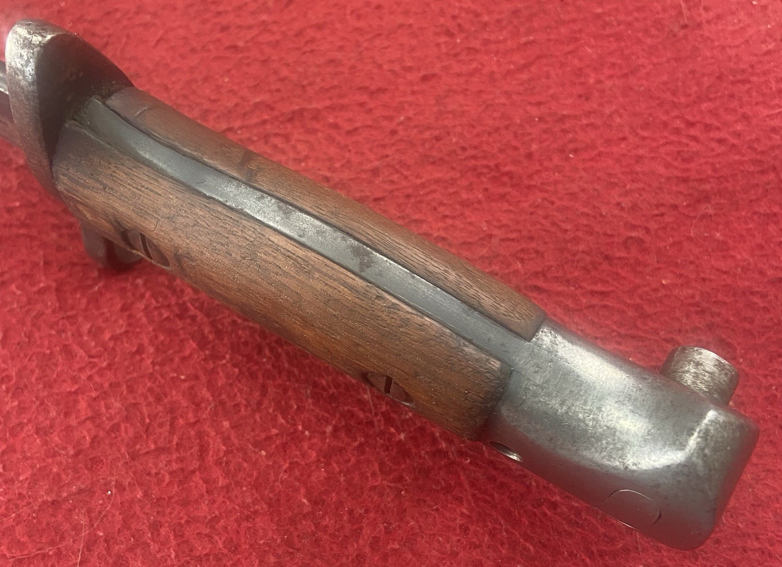 WWI English Pattern 1907 Bayonet & Leather Scabbard By Vickers 2-18