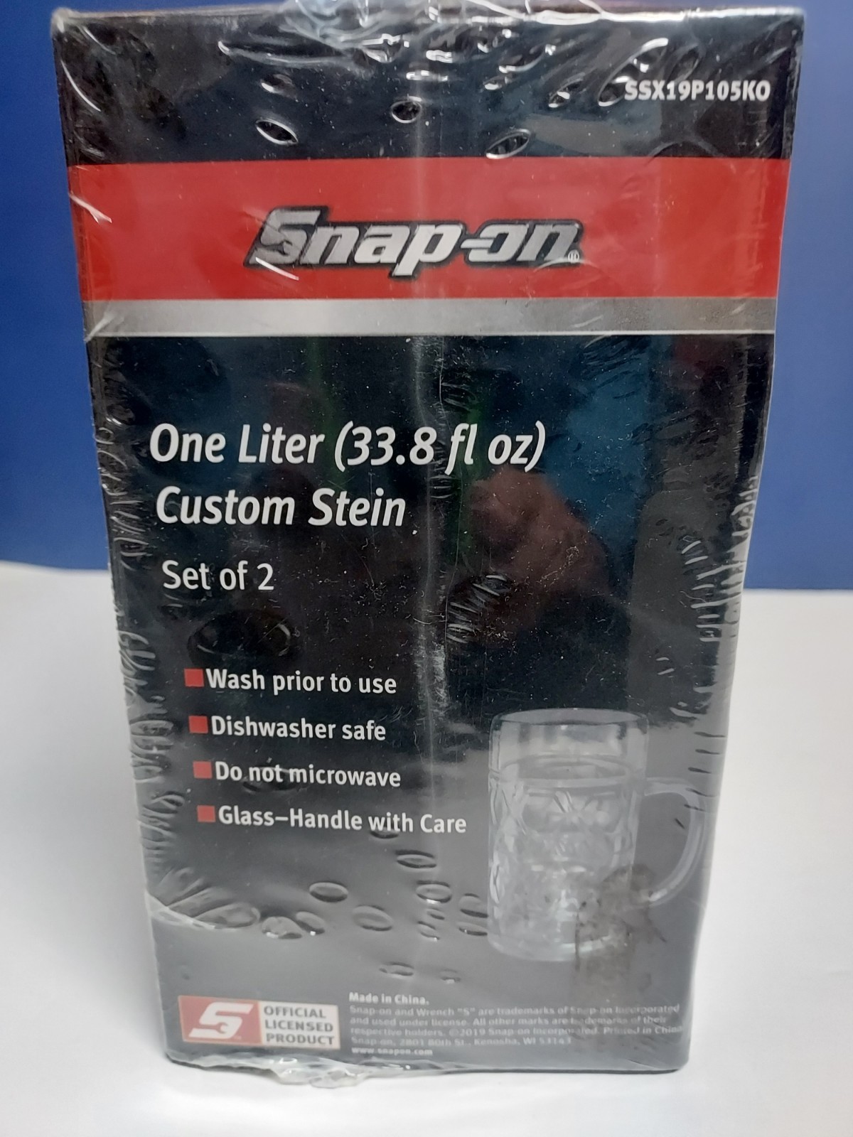 Snap On Tools Custom 1liter Stein Set Of 2 New/Sealed 33.8fl oz. = 1 liter