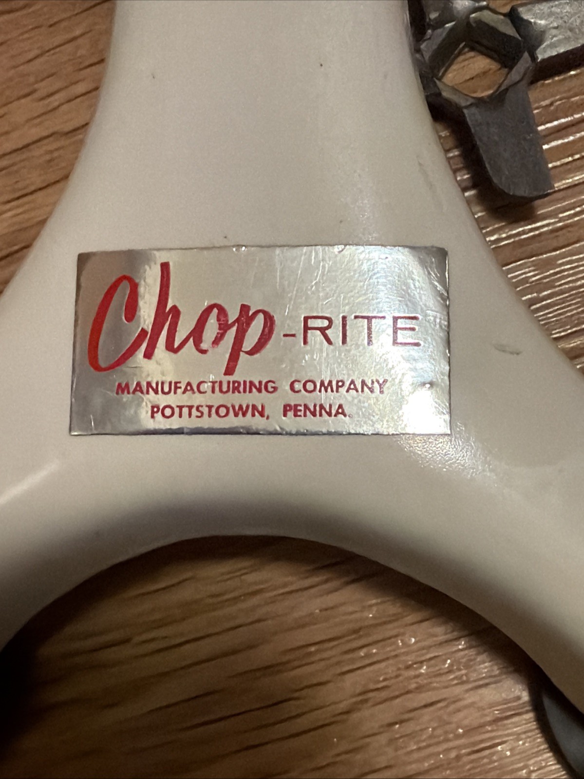 Chop-Rite MFG #1 Meat & Food Chopper Clampless Counter Top Tool In Box USA Made