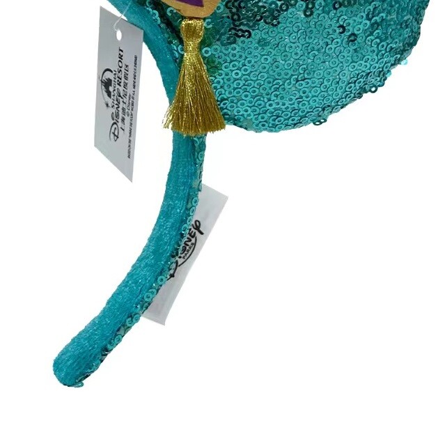 Disney-Aladdin Jasmine Magic Carpet Bow Sequin Palace Green Minnie Ears Headband