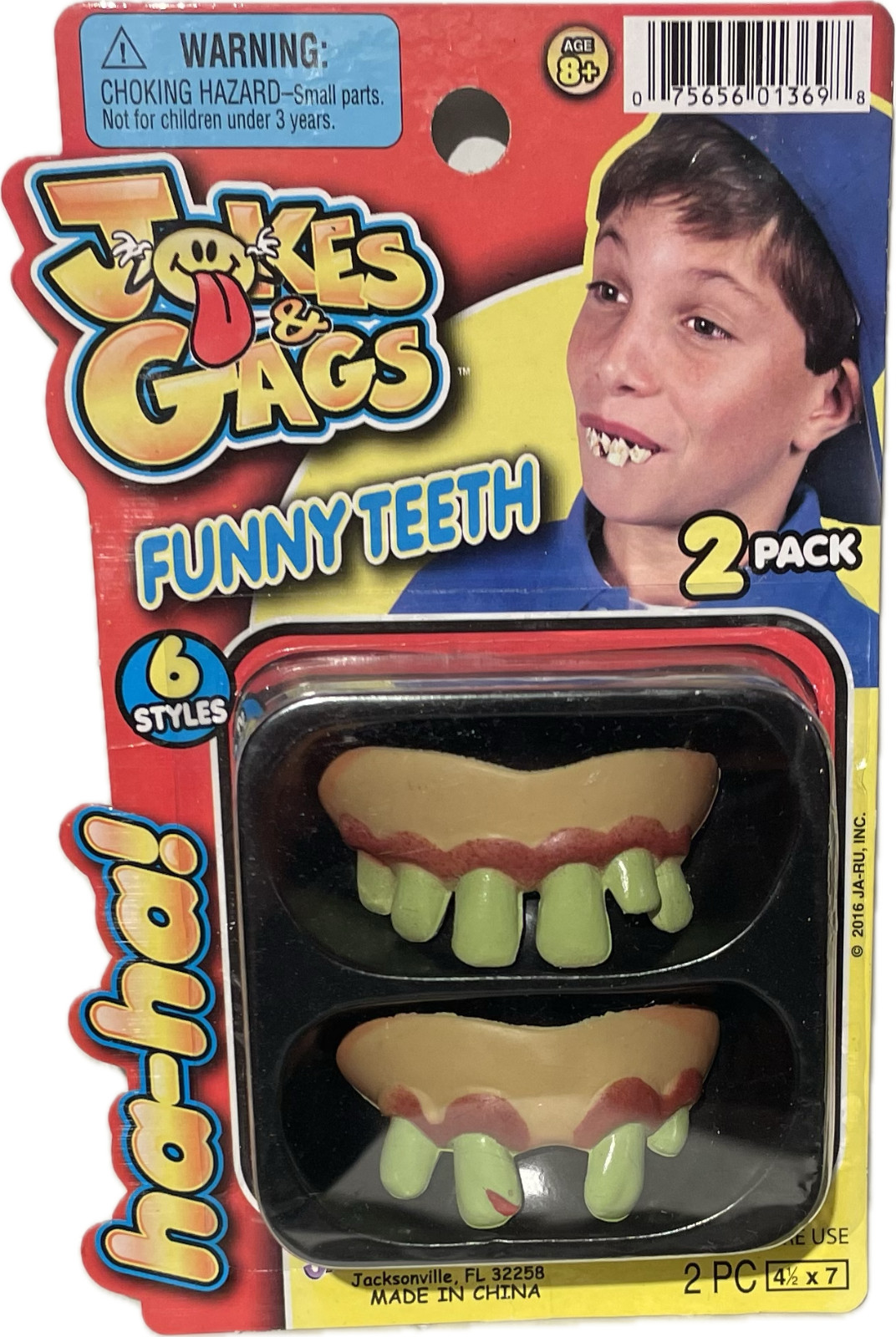 2 FUNNY JOKE TEETH Nerd Fake Hillbilly Bad Missing Tooth Ugly Buck Rubber Prank