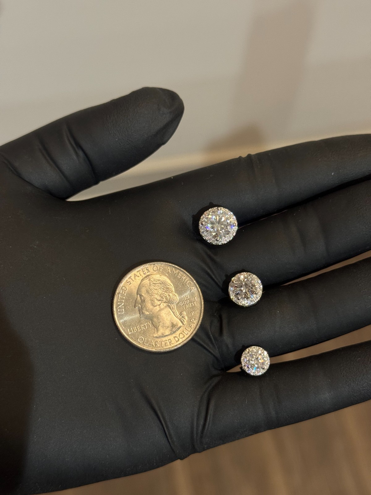 Vvs Moissanite Earrings 925 Sterling Silver GRA Certified Men Women Halo Studs