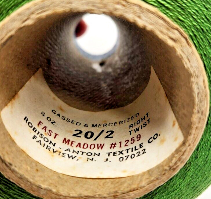 ROBISON ANTON TEXTILE CO GASSED MERC. FAST MEADOW 1259 VTG SERGER CONE