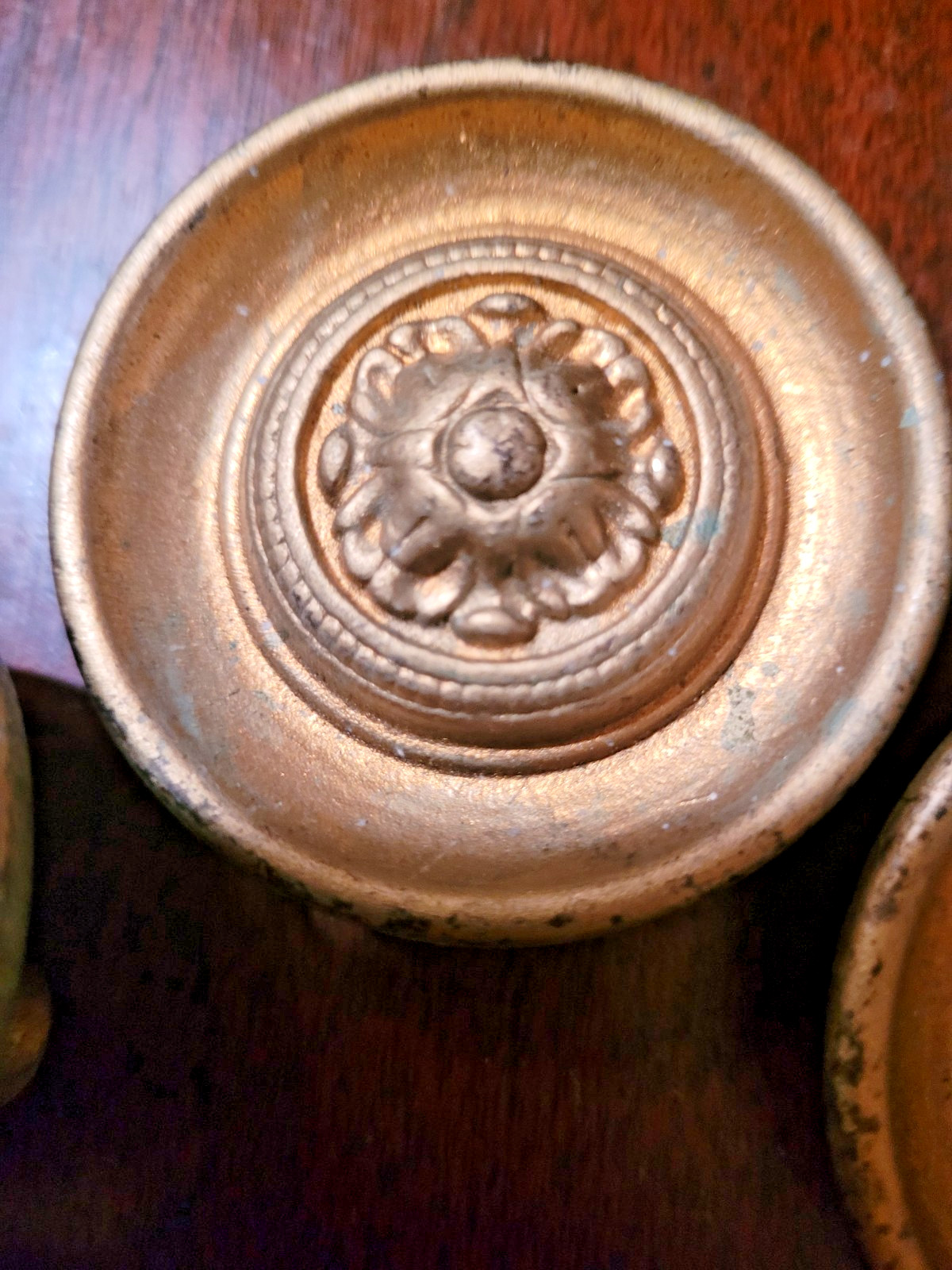 5 Vintage Drawer pulls Solid Brass Knobs KBC