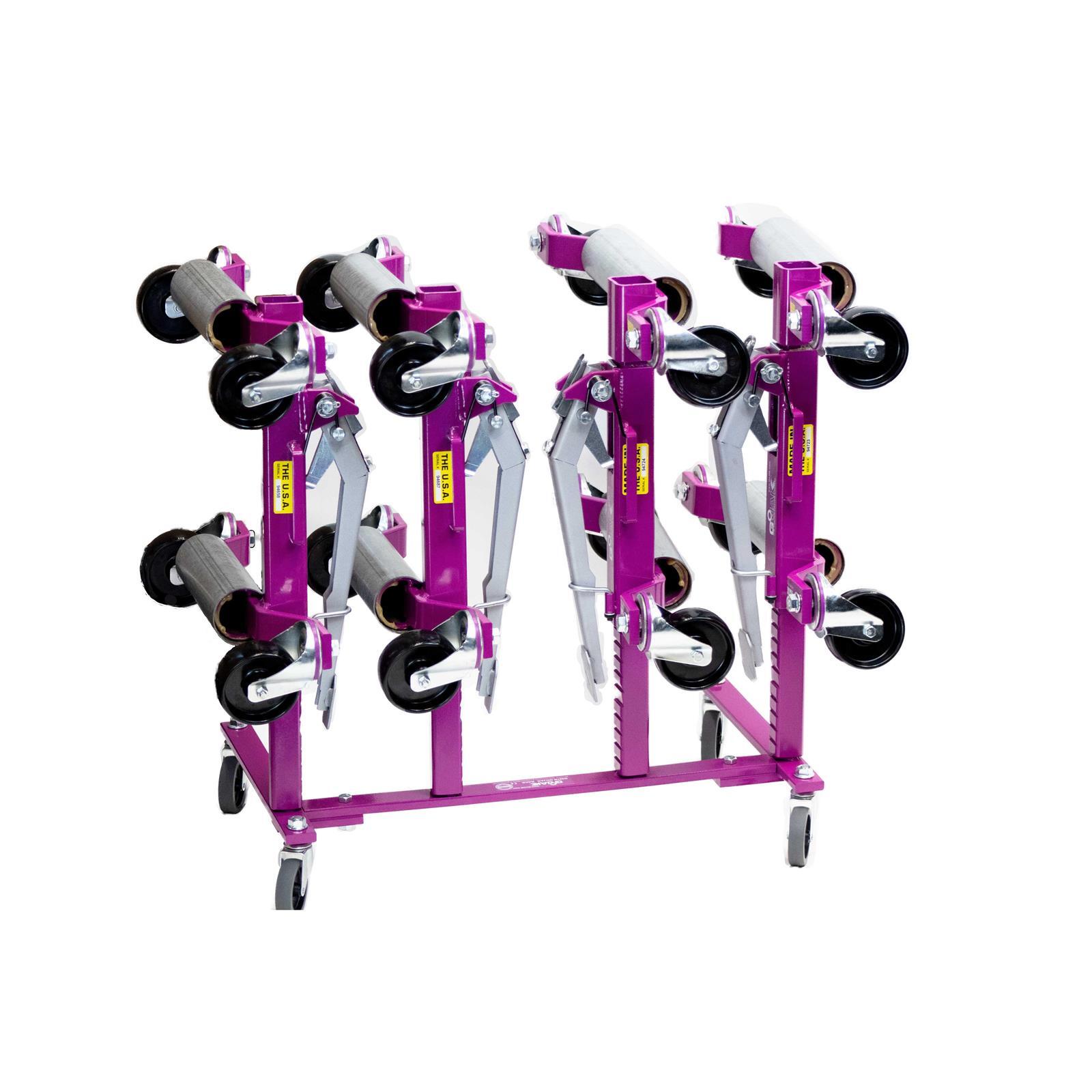 GoJak G567R Car Wheel Dolly Jack Mobile Rolling Storage Rack