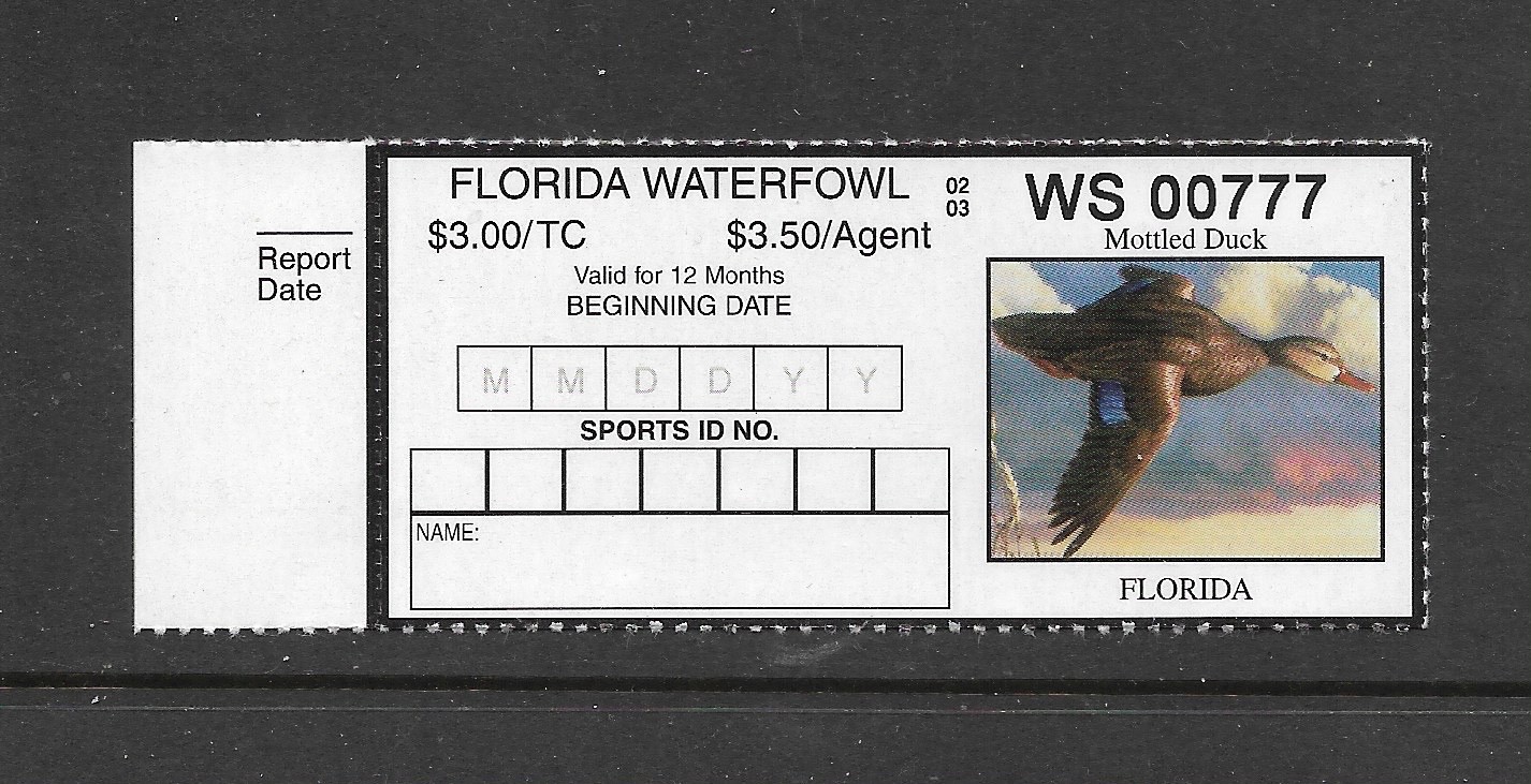U.S. Florida #24 Flopped Duck Error. Corrected Version MNH C.V. $125.00