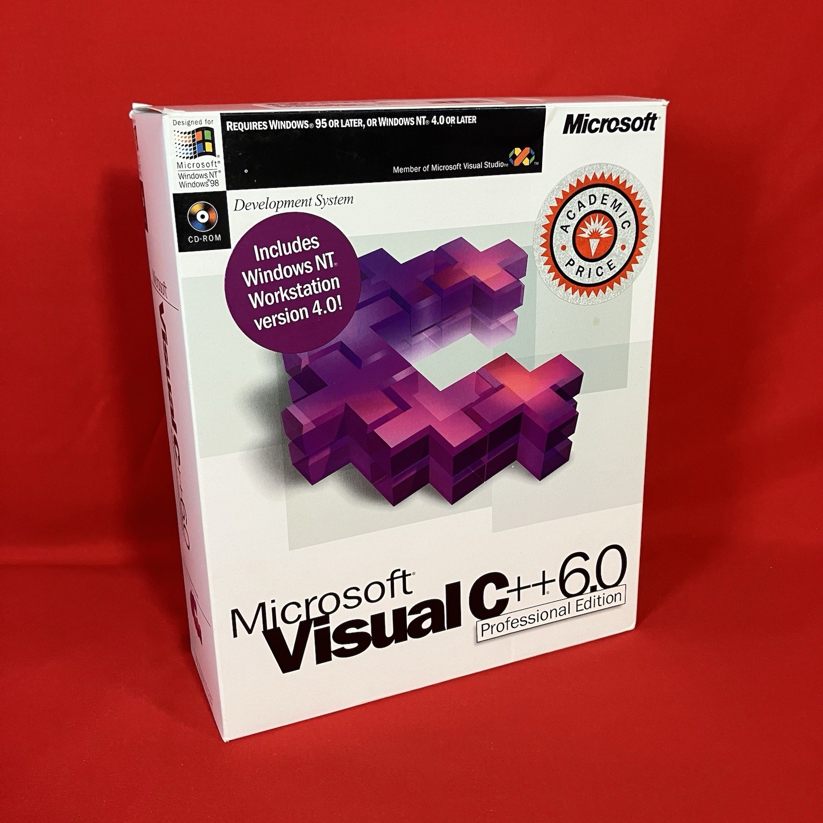 Vtg 1998 Microsoft Visual C++ 6.0 Professional Edition / Windows NT 4.0 Key
