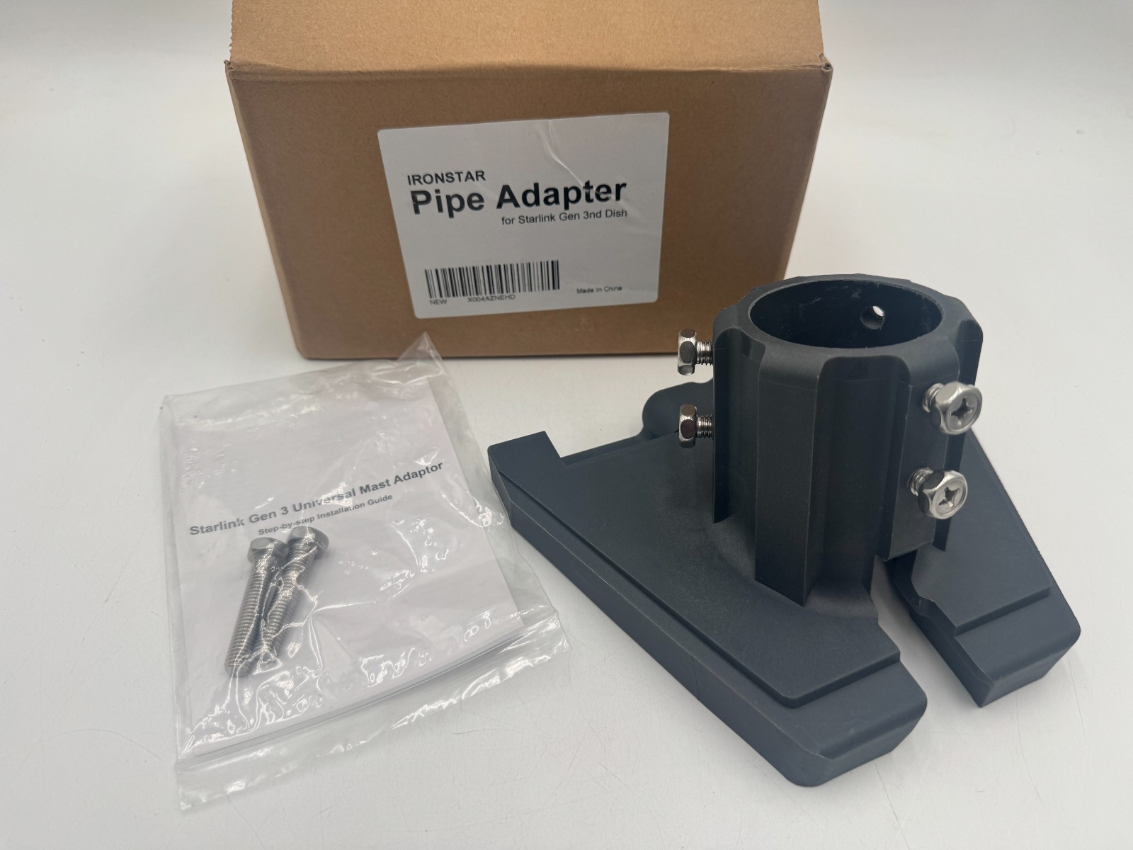 IRONSTAR Starlink Gen 3 Pipe Adapter, Grey - NOB