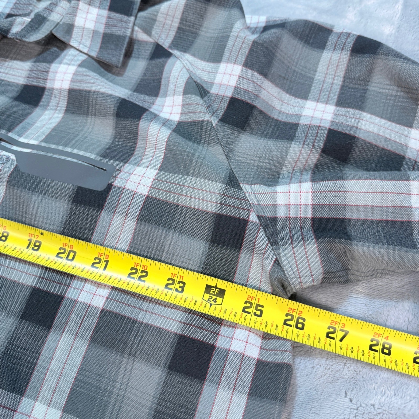 Merrell Plaid Long Sleeve Button Up Hiking Shirt XL Opti-Wick UPF 30+ Outdoor