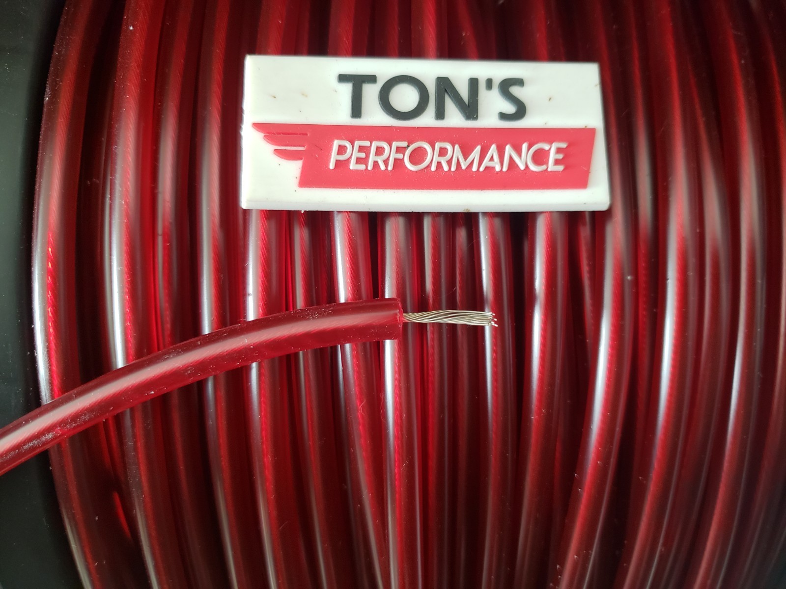 7mm TRANSLUCENT RED PVC COPPER CORE VINTAGE SPARK PLUG WIRE DIY foot