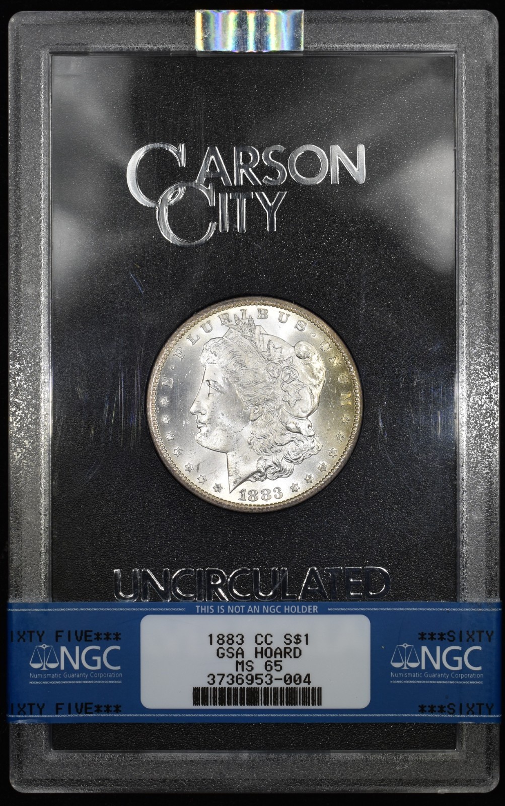 1883-CC $1 GSA MORGAN SILVER DOLLAR ✪ NGC MS-65 ✪ CARSON CITY COIN 004 ◢TRUSTED◣