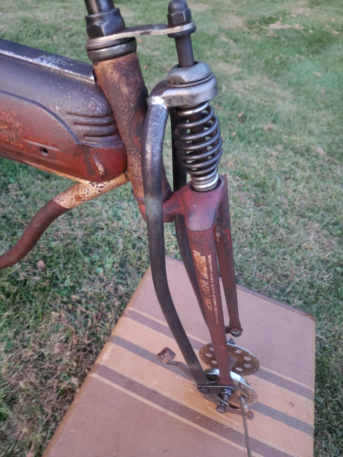 ORIGINAL 50'S COLUMBIA 5 STAR SUPERB BALLOON TIRE BIYCYCLE SPRINGER W/ KEY