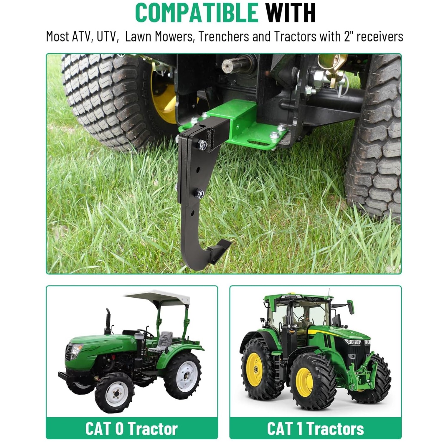 Hitch Mounted Trencher Heavy Duty Subsoiler Hitch Lawn Ripper for ATVUTV Tractor