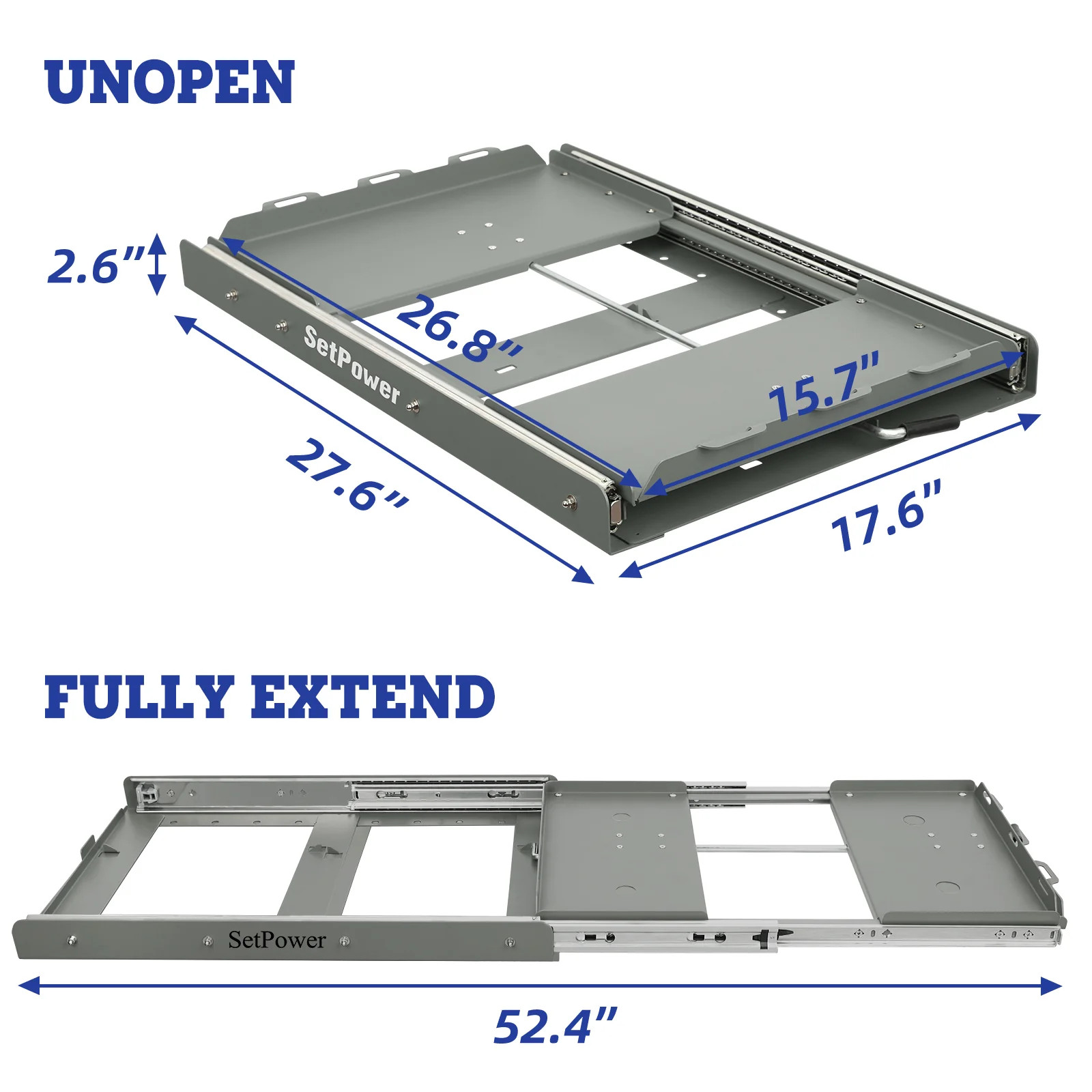 Setpower PT35 Car Refrigerator with Slide 35L Dual Zone Portable Freezer 0℉-50℉