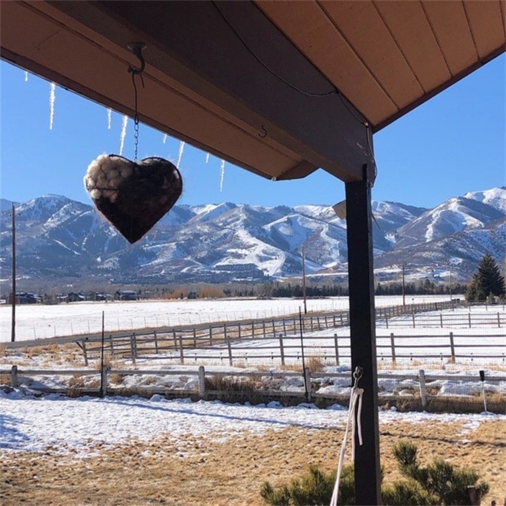 Heart Shape Alpaca Fiber Bird Nesting Heart Outside Gifts