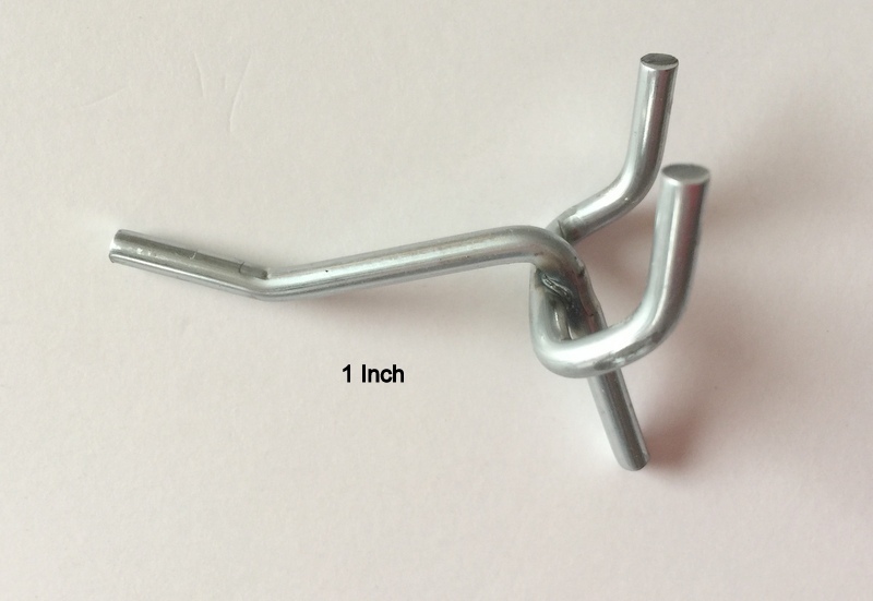 (80 Pack) Garage Tool Pegboard Display. 20 Ea of 1", 2", Angle, and J Peg Hooks