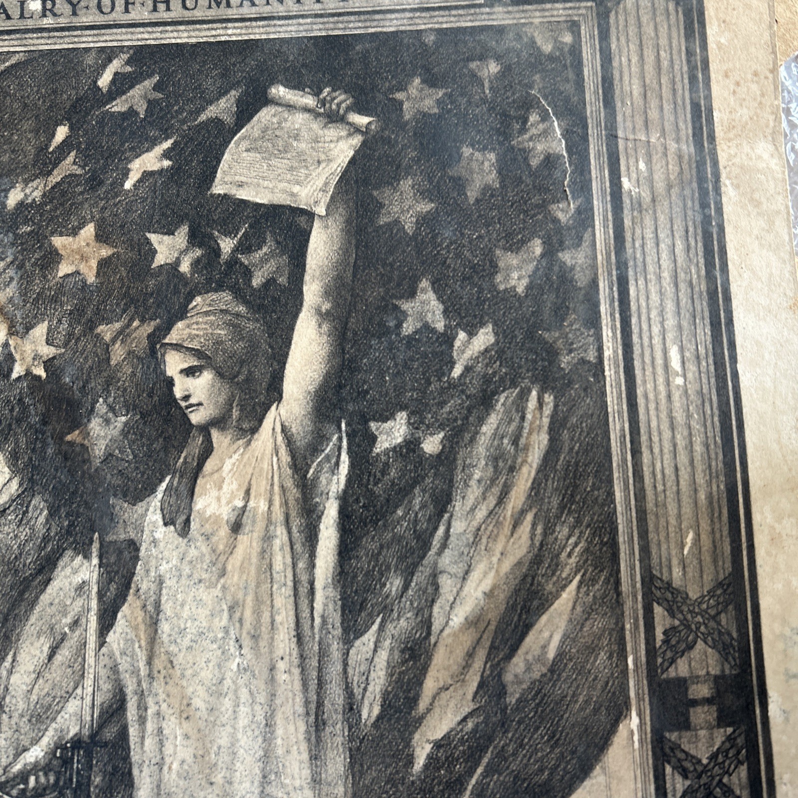 Antique Original WW1 Military Infantry Company Wounded In Action Letter