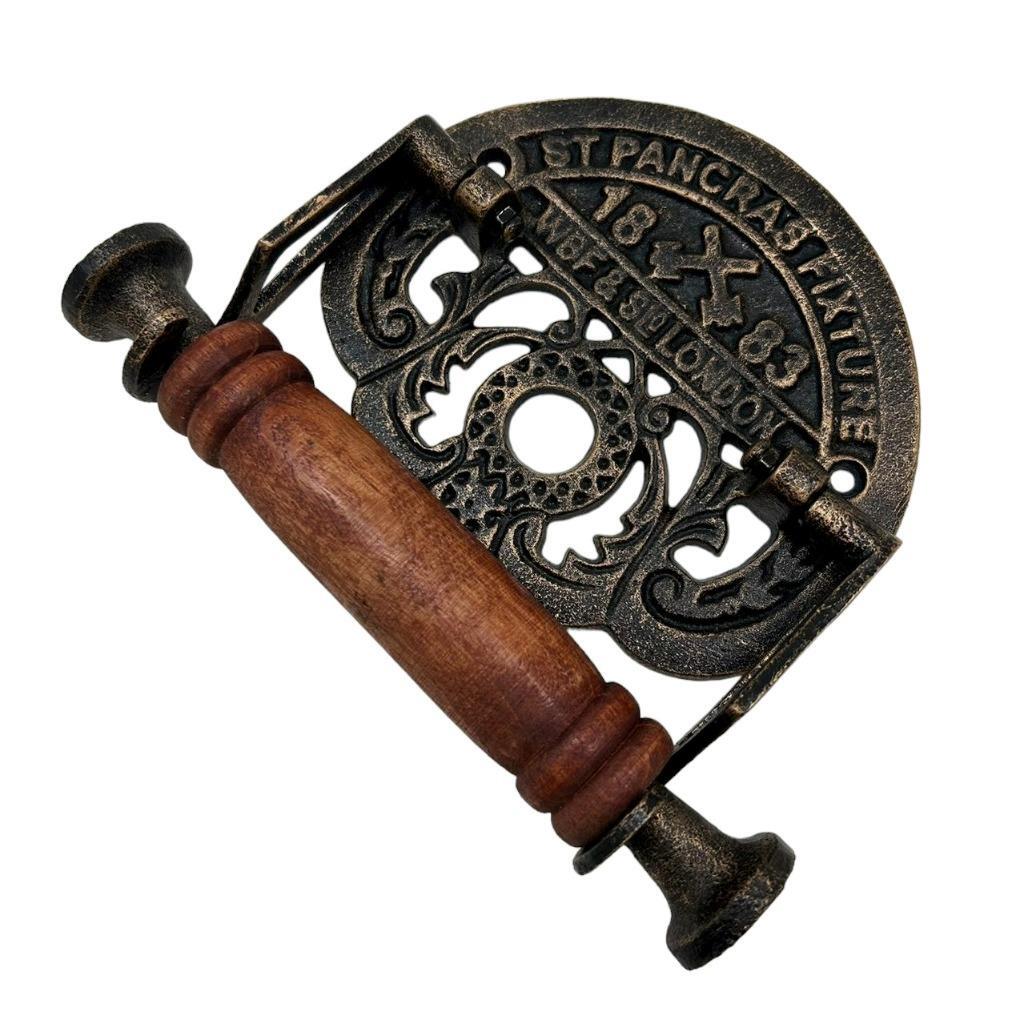 bronze Cast Iron Toilet Roll Holder Antique Design Bathroom WC Washroom
