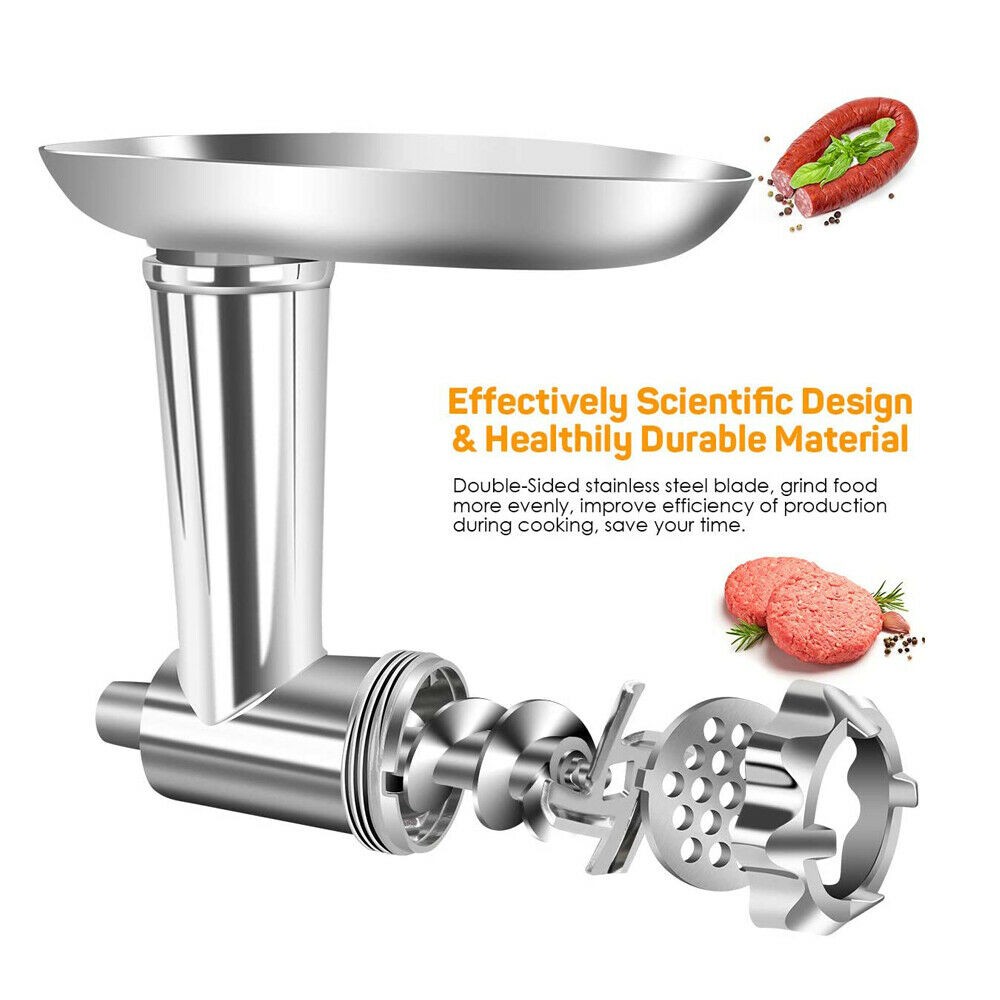 Stainless Steel Meat Grinder Attachment for KitchenAid Mixer Dishwasher Safe