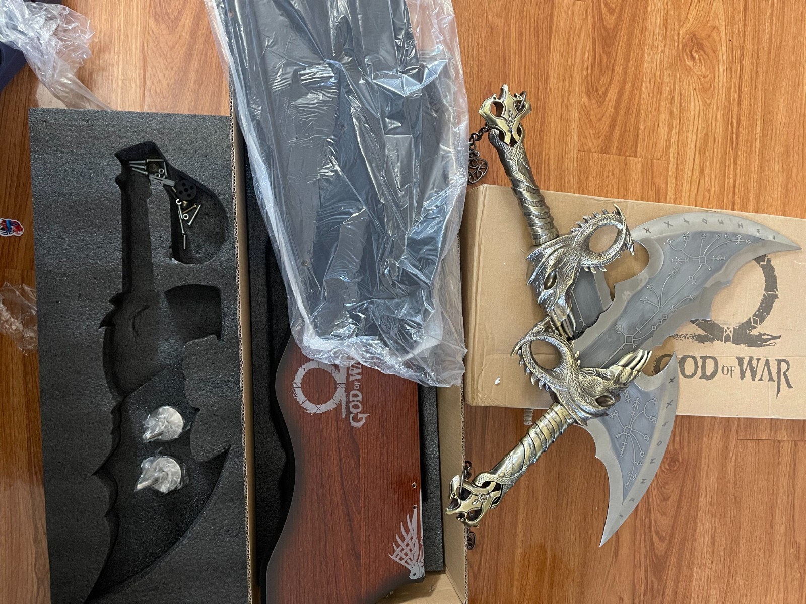 [OPEN BOX]God of War,Blades of Chaos Sword Twin Blades, Kratos Metal!