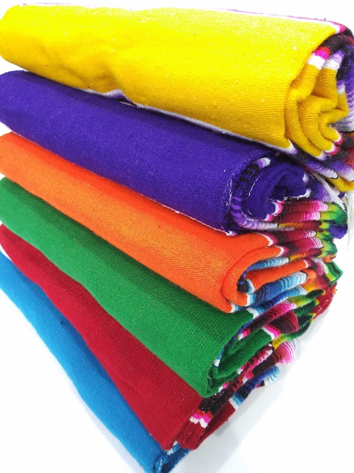 Artisan Falsa Mexican Blanket Saltillo Serape Yoga Throw Made in Mexico X-Large