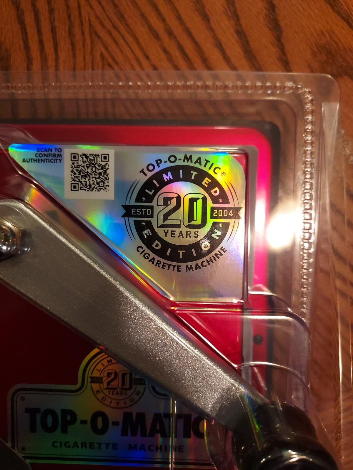 Top-O-Matic Cigarette Machine Limited Edition 20th Anniversary Red Heavy Duty