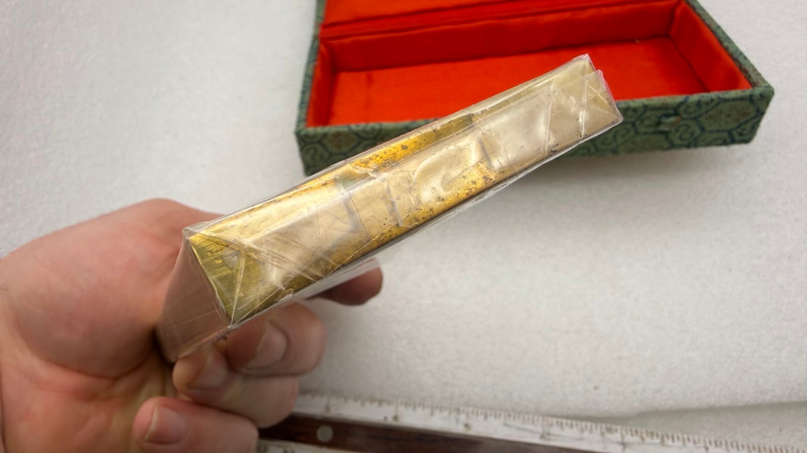 Brass Mini Abacus In Original Box still wrapped looks new as shown!!