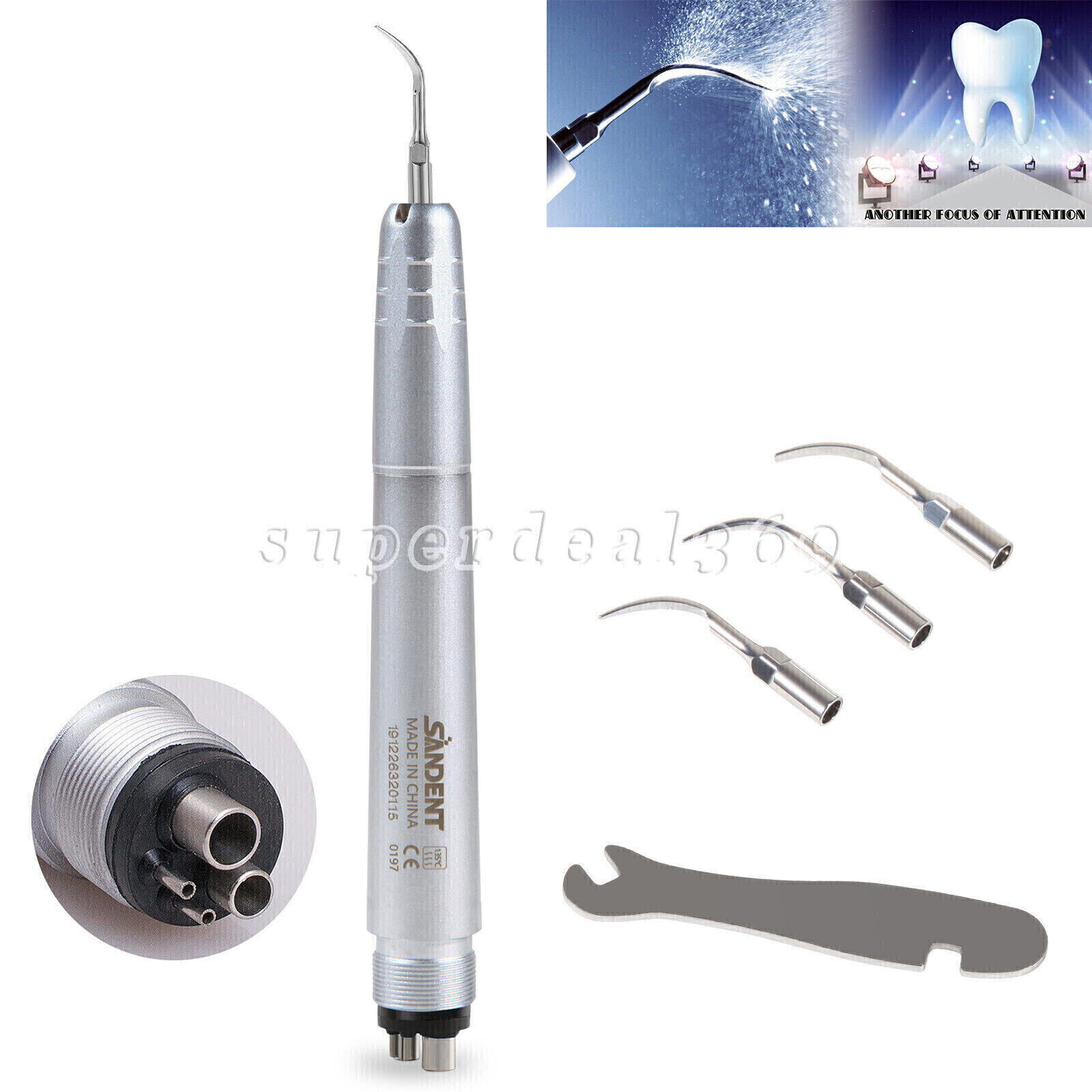 Dental Ultrasonic Air Perio Scaler Handpiece Hygienist Cavitron 2 Hole / 4 Hole