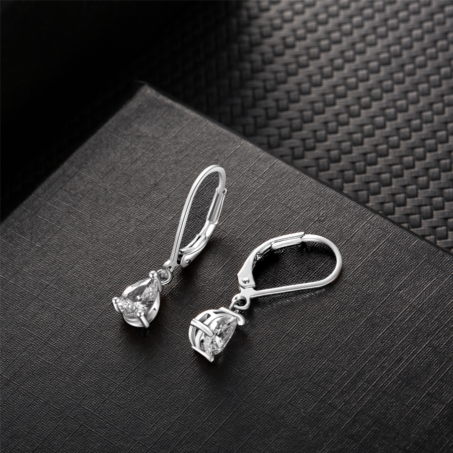 Buyless Fashion Girls And Women Teardrop Dangle Earrings With Leverback CZ Stone