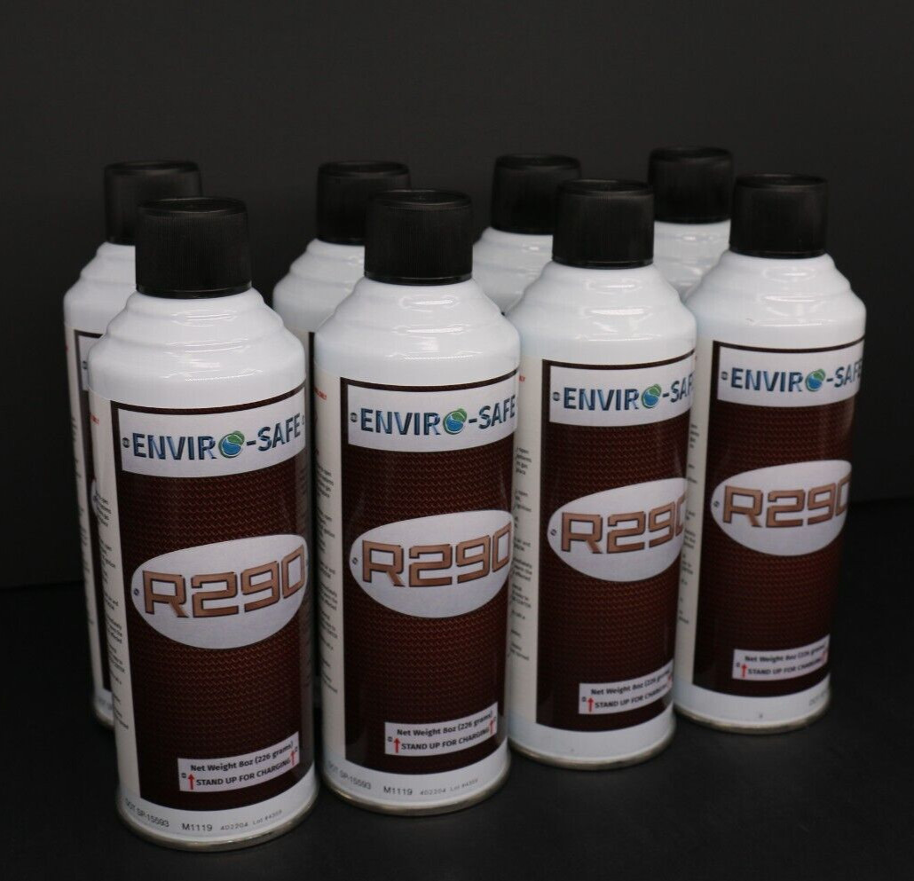 Envirosafe Upright R290 Refrigerant, 8 cans/R290