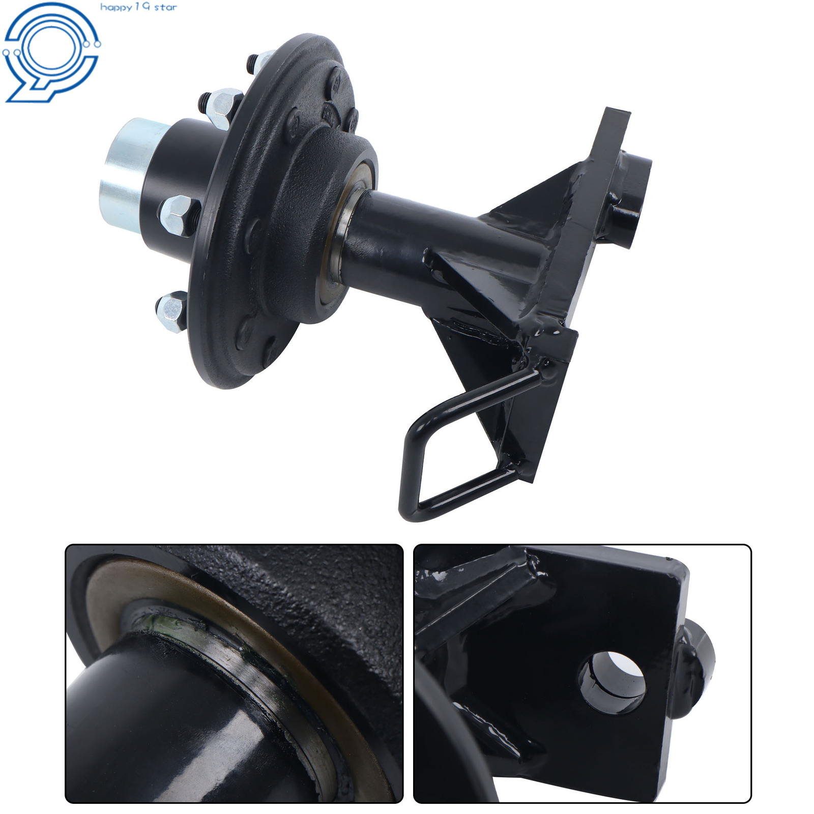 Shipping Container Wheels 8x6.5 Lug Bolt-On Spindle Kit with Handle