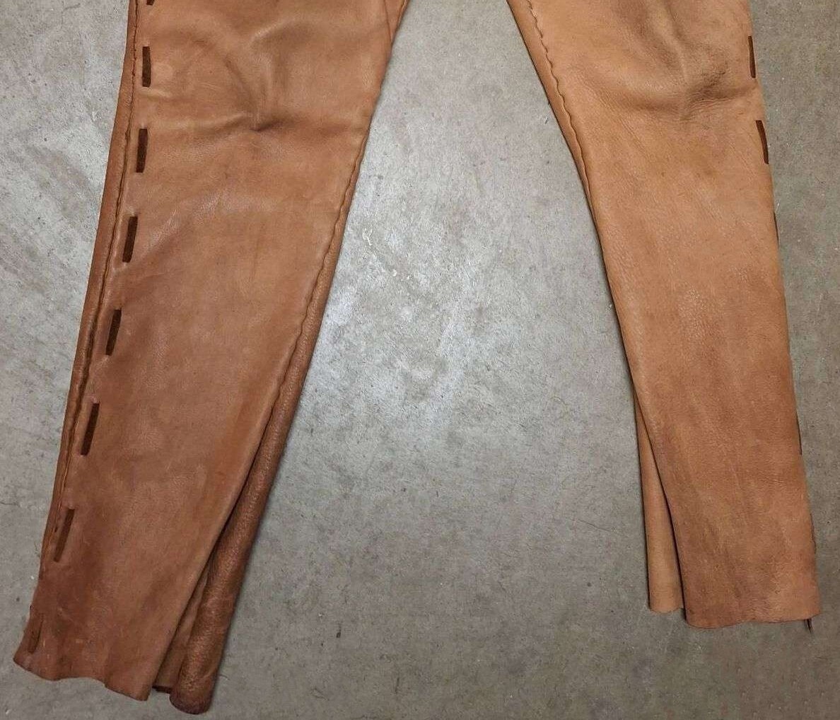 Vintage Handmade Buckskin Leather Suede Native American Pants Mens? or Womens?