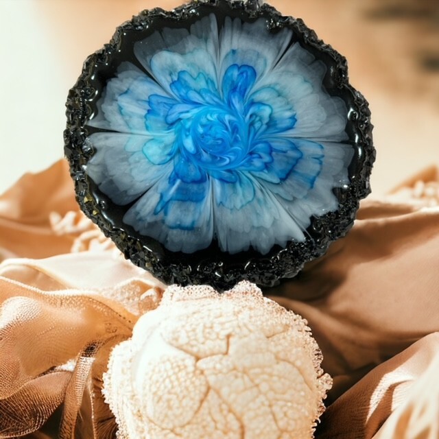 Sm 3 oz Volume Silicone Crystal Edged Tapered Coaster Mold