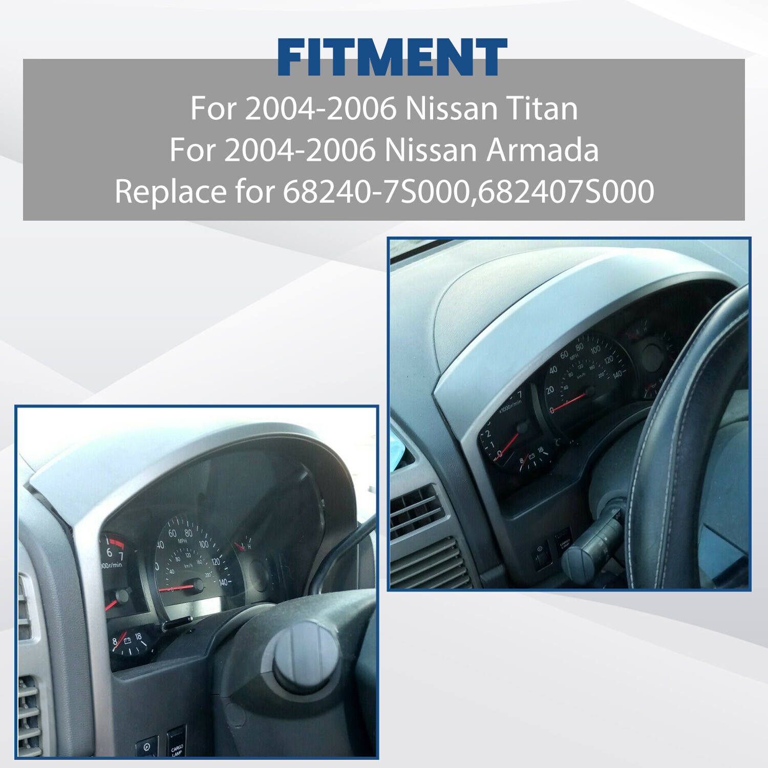 For 2004-2006 Nissan Titan Armada Instrument Cluster Dash Panel Gauge Trim Bezel