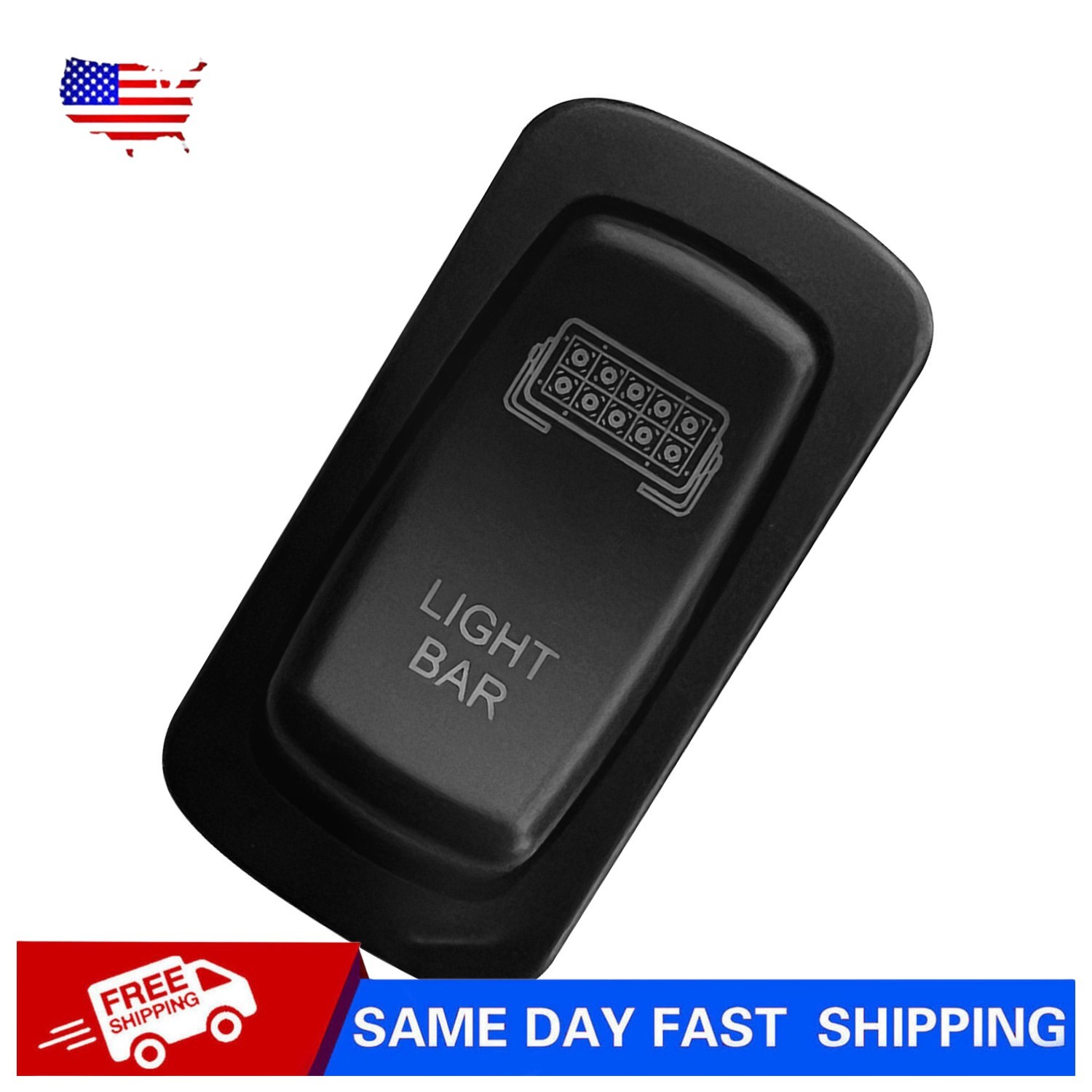 Front Blue Light Bar On/Off Dash Switch For 2018-2025 Polaris Ranger XP 1000