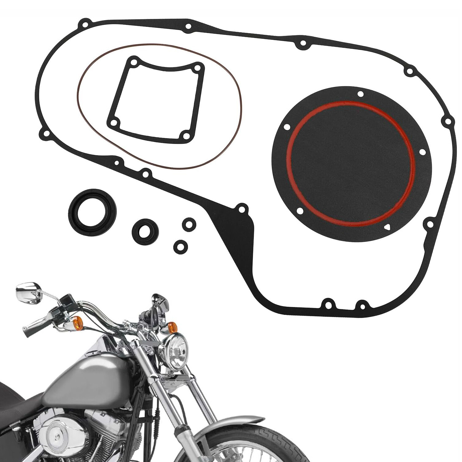 New Clutch Primary Cover Gasket Kit for Harley Electra Glide Road King 1999-2006
