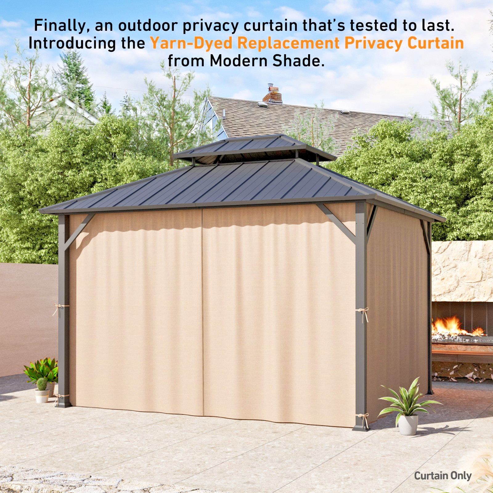 Outdoor Gazebo Privacy Curtains Replacement Universal 4/6-Panel Sidewalls