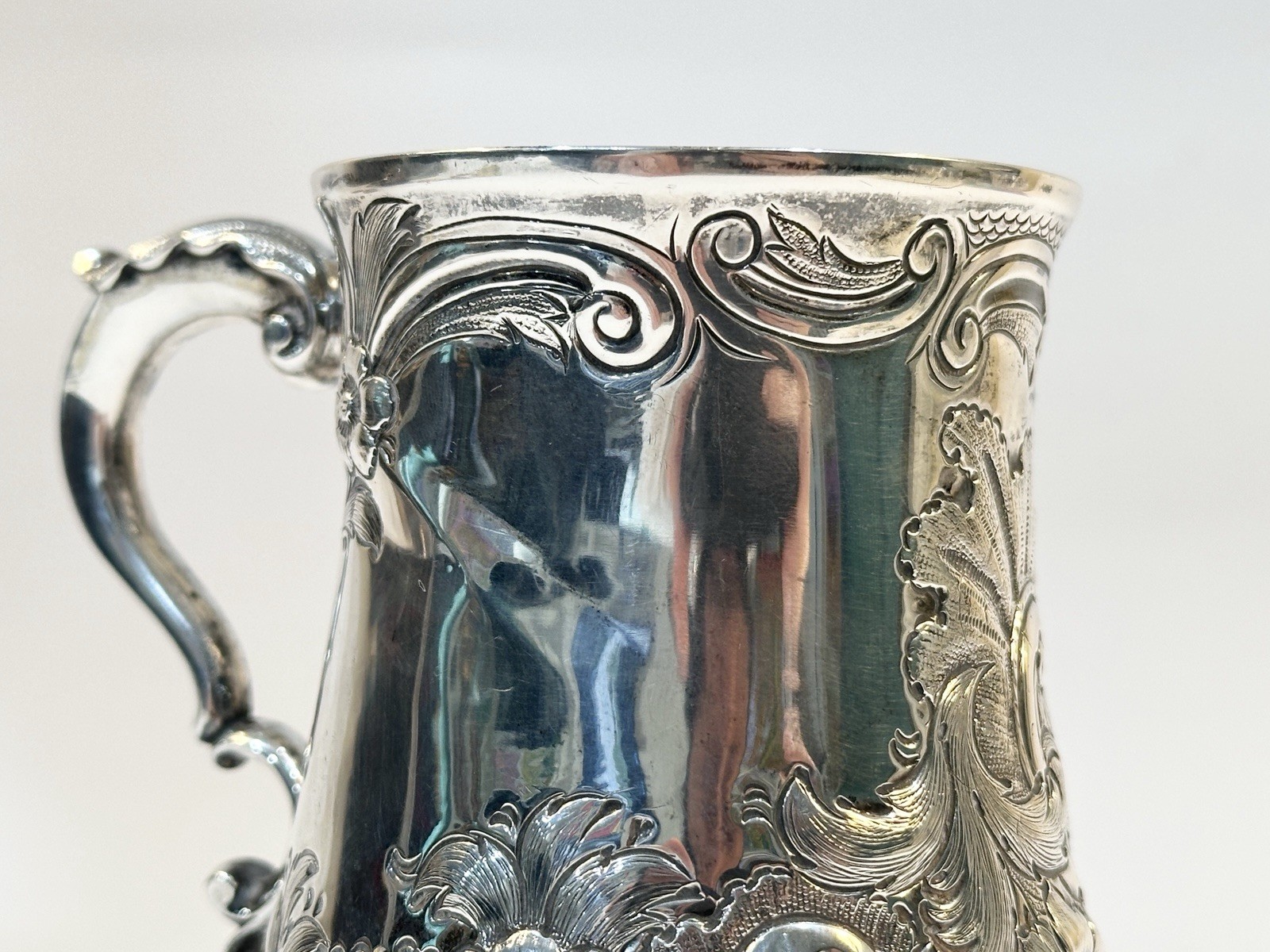 Antique 19th C Georgian Sterling Silver Mug London 1824 Edward Ferrell