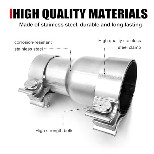 2.5 to 3 Inch Exhaust Adapter, 2.5" ID to 3" ID Exhaust 2.5" - 3" (2pcs)