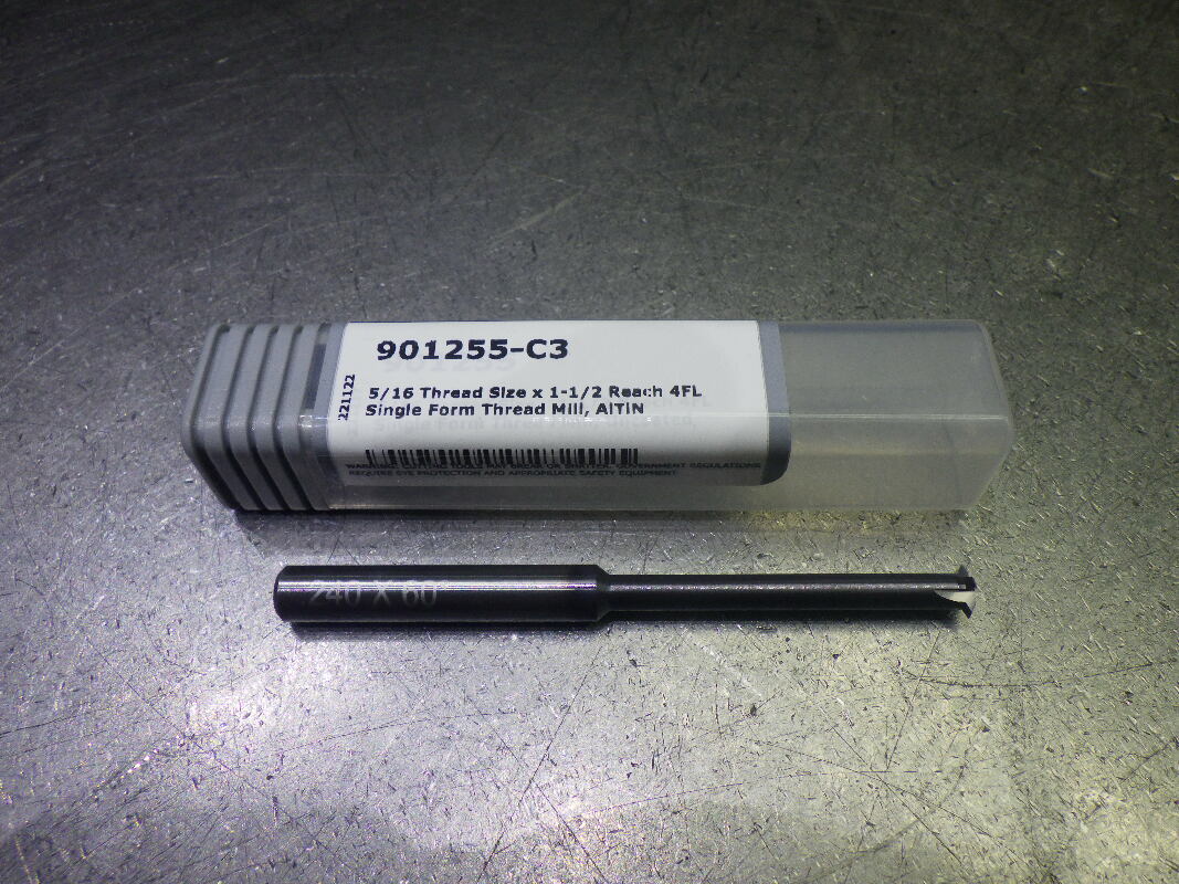 Harvey Tool .240" 4 Flute Single Profile Thread Mill 1/4" Shank 901255-C3 (LOC10