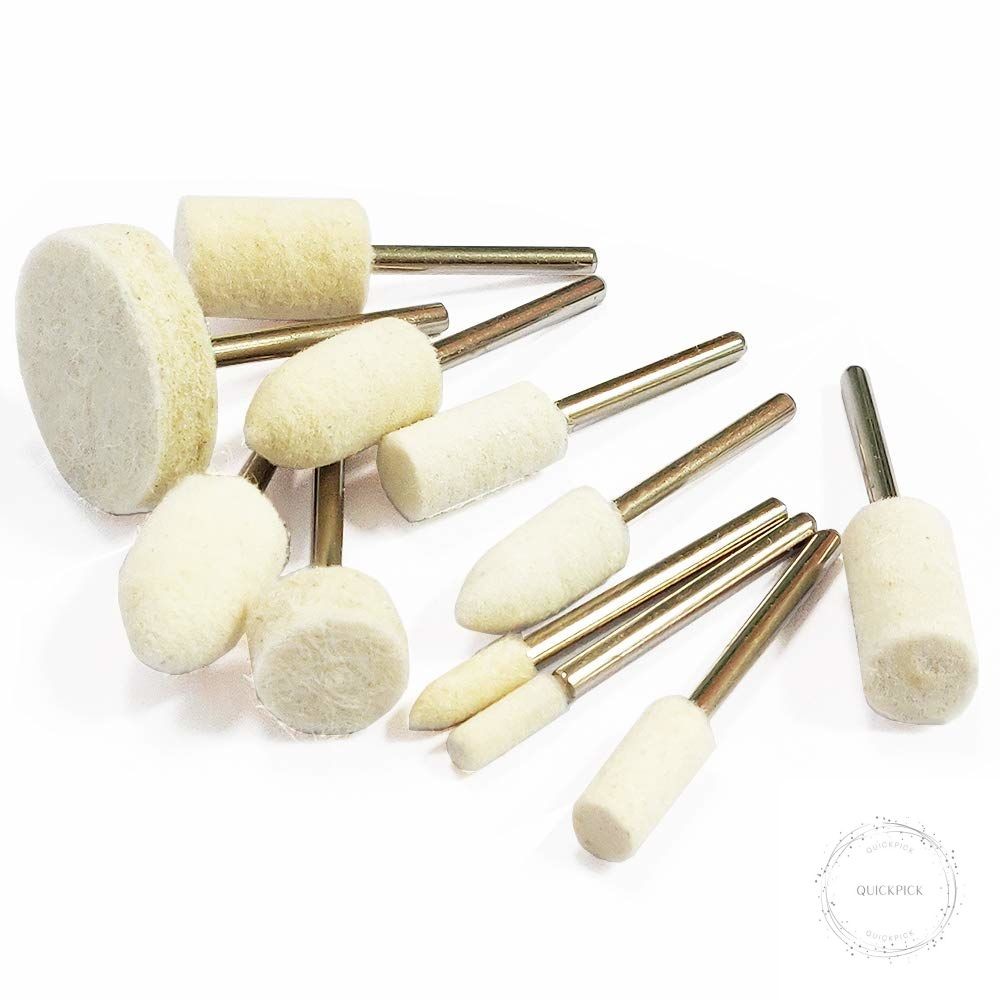 78 Pcs Polishing Buffing Wheel Set for Dremel Polishing Kit Felt Wool Cotton 1/8