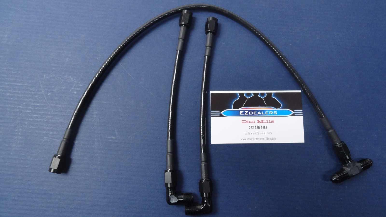 Sprint Car Inboard Brake line kit Whip Kit -2 AN with -3AN ends Black cover