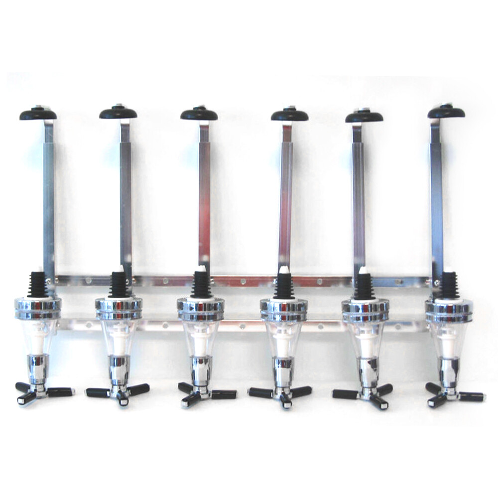 6 Bottle Liquor Dispenser Alcohol Drink Bar Beverage Whiskey Shot Stand Home