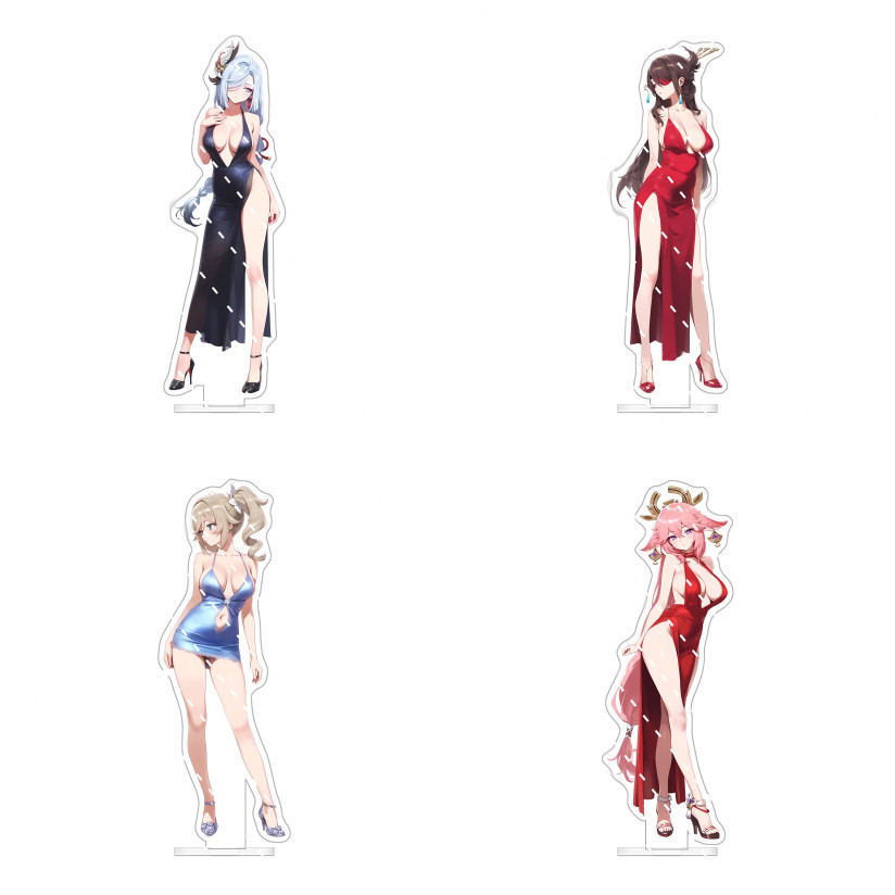 Genshin Impact Anime Standing Plate Acrylic Stand Collection Decor Gift 15cm