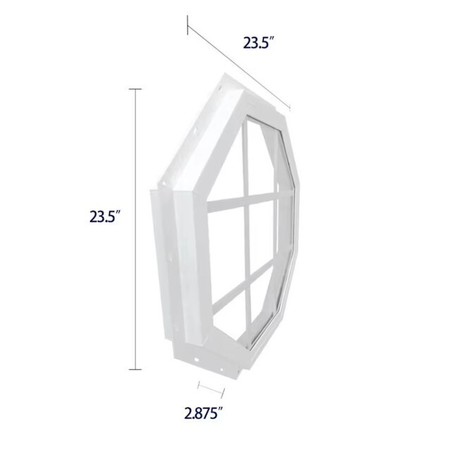 Reliabilit Vinyl Octagon Window 24” x 24” #4066704 White Model VOCT2424GRB