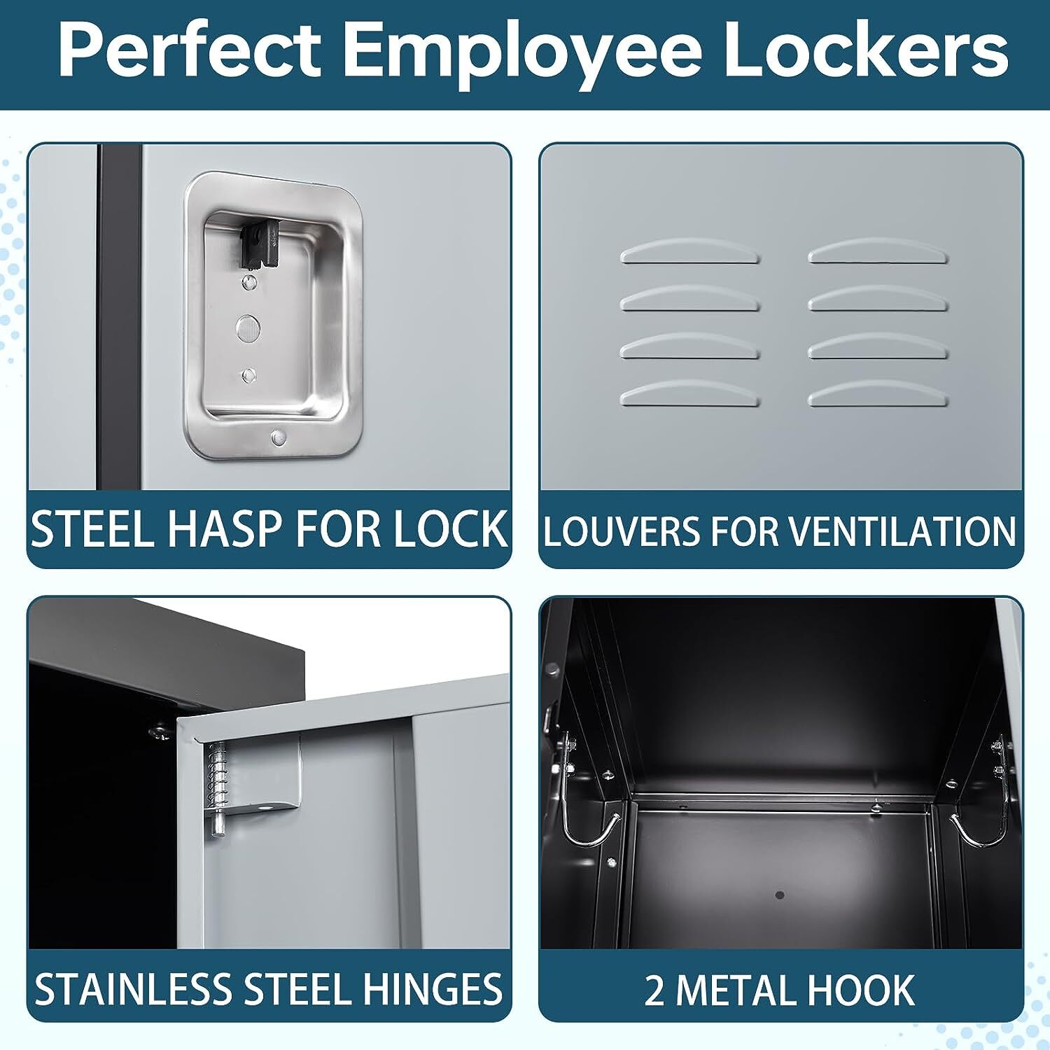 Metal Lockers Storage Cabinet Steel Locker 3/6/9 Doors