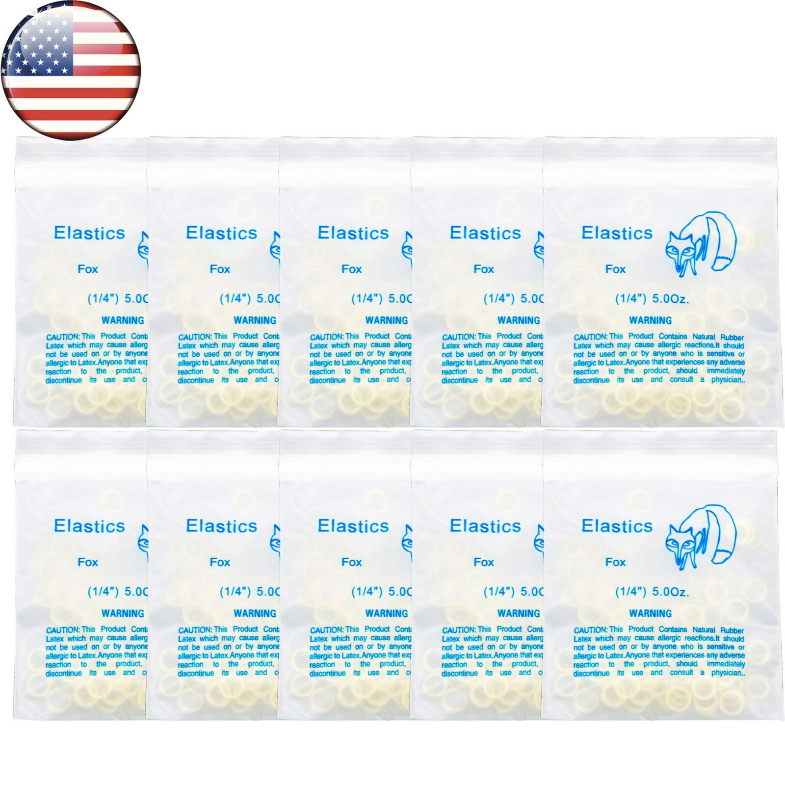 US Dental Orthodontic Rubber Bands Ortho Elastics Latex Braces 3.5,5.0,6.5 OZ