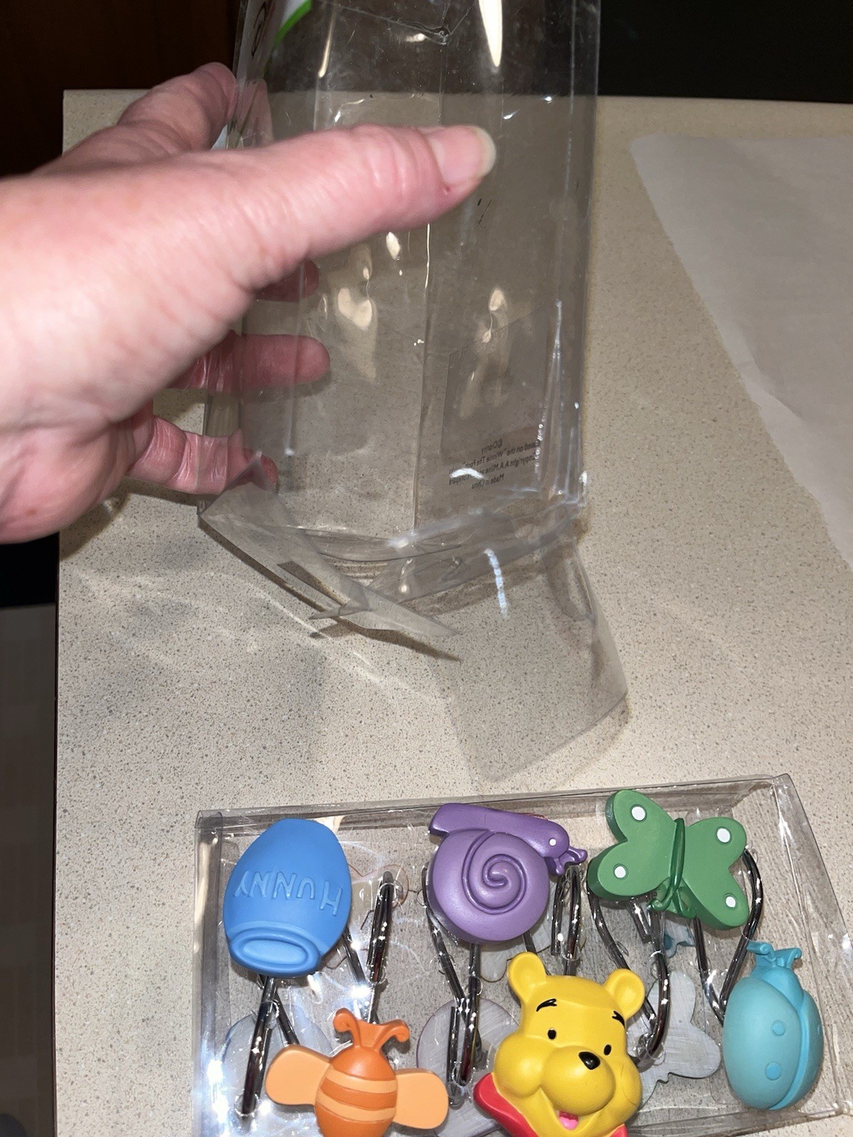 Disney Home Winnie the Pooh Collection Butterfly Shower Curtain Hook Set