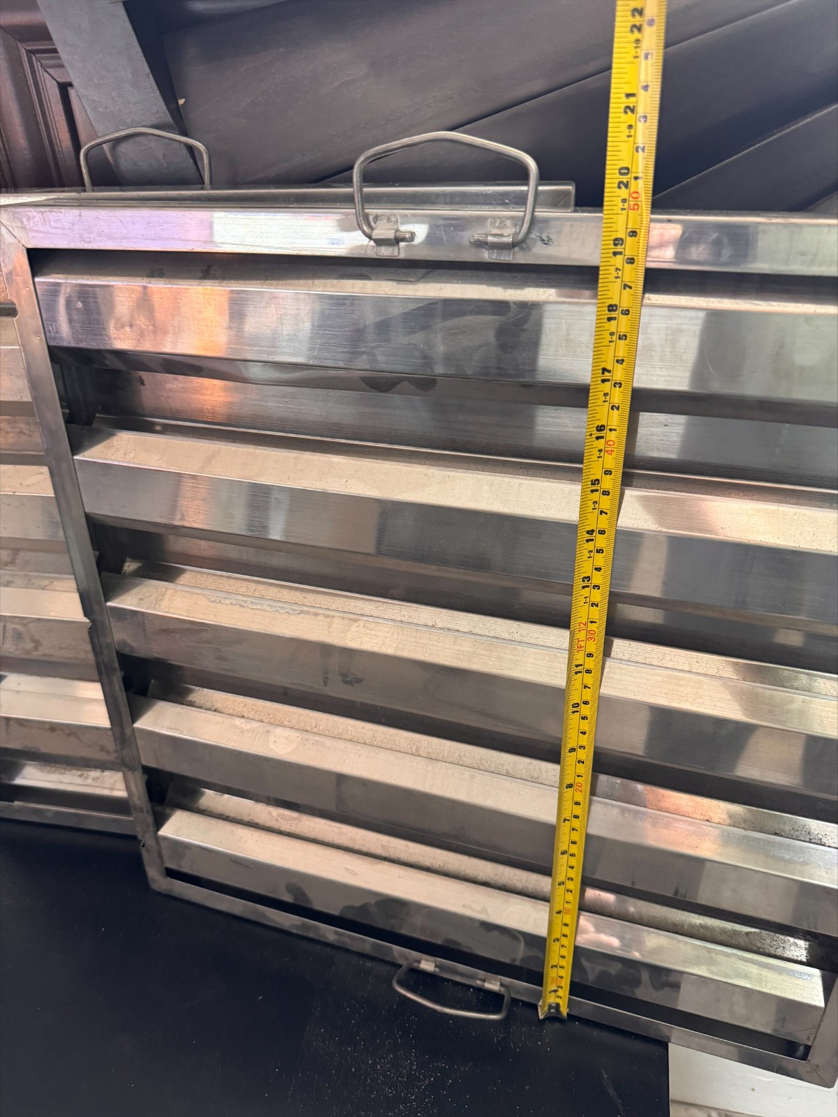 Set of 2 Commercial Hood Baffle Filters Stainless Steel 19.5x19.5x1.5 Unbranded