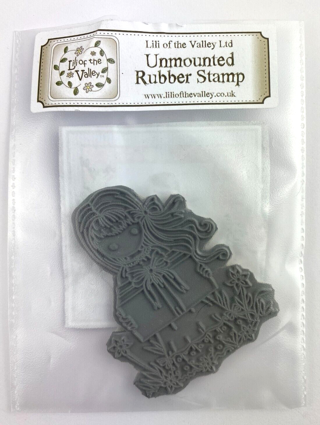 Lili of the Valley Mounted Rubber Stamp - Girl Present